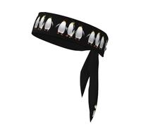 YYHHAOFA Foulard sportivo stampato con tre pinguini che cantano insieme, assorbe il sudore e traspirante, fascia per capelli con movimento, fazzoletto su entrambi i lati