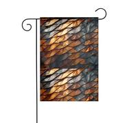 YYHHAOFA Frammenti di scaglie di drago stampato asta da giardino decorazione cortile esterno su entrambi i lati 30,5 x 45,7 cm