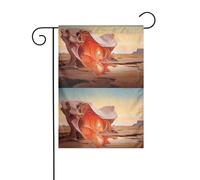 YYHHAOFA Frammenti lisci stampati asta da giardino decorazione cortile esterno su entrambi i lati 30,5 x 45,7 cm