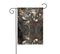 YYHHAOFA Frammenti metallici stampati asta da giardino decorazione cortile esterno su entrambi i lati 30,5 x 45,7 cm