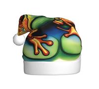 YYHHAOFA Frog on Fire - Cappello natalizio per adulti, con tesa morbida e soffice, leggero e confortevole