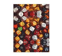 YYHHAOFA Games Dadi, set di coperte con stampa Keep Warm 101,6 x 76,2 cm, leggera, calda, resistente, adatta per letto e divano