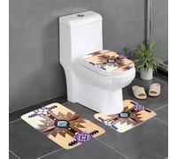YYHHAOFA Gente aborigena Grafica Stampato Anti Slip tappetino tre pezzi set bagno tappeto antiscivolo durevole