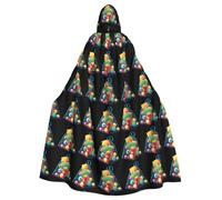 YYHHAOFA Giocattoli In The Net Bag Pattern Halloween Adulto Mantello Con Cappuccio Uomini E Donne Abbigliamento Mantello Gioco di Ruolo