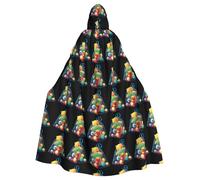YYHHAOFA Giocattoli In The Net Bag Pattern Halloween Adulto Mantello Con Cappuccio Uomini E Donne Abbigliamento Mantello Gioco di Ruolo