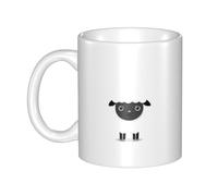 YYHHAOFA Happy little sheep Prints tazza in ceramica tazze per cappuccino, latte, cereali, yogurt, latte, bevande calde o fredde forno a microonde