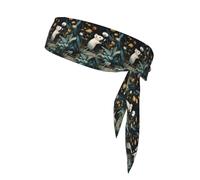 YYHHAOFA Il foulard sportivo con stampa a forma di topo che raccoglie fiori, assorbe il sudore e traspirante, fascia per capelli con movimento, fazzoletto su entrambi i lati