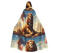 YYHHAOFA Il mantello con cappuccio per adulti di Halloween con stampa cougar prepotente è un mantello super grande, confortevole e resistente progettato per gli adulti