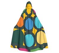 YYHHAOFA Il mantello con cappuccio per adulti stampato a cerchio collegato è un mantello super grande, confortevole e resistente