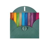YYHHAOFA Immagine di sfondo in legno colorato arcobaleno verde scuro biglietto di auguri per Natale, compleanno dei bambini, San Valentino e invito alla festa