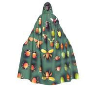 YYHHAOFA Insetto Atlante Modello Halloween Adulto Incappucciato Mantello Uomini E Donne Abbigliamento Mantello Gioco di Ruolo