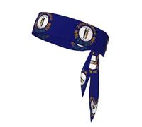 YYHHAOFA Kentucky State Flag Picture Sports Foulard che assorbe il sudore e traspirante, fascia per capelli con movimento, fazzoletto su entrambi i lati