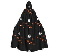 YYHHAOFA Lanterna di zucca modello vampiro Halloween adulto mantello con cappuccio uomo e donna abbigliamento mantello gioco di ruolo