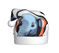 YYHHAOFA L'elefante nella stanza Immagine Cappello di Natale per adulti per uomini e donne abbigliamento fascia per occasioni festive