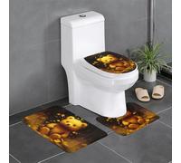 YYHHAOFA Little Bear in the fallen leaves Stampato Anti Slip Floor Mat Set di tre pezzi tappeto bagno antiscivolo durevole