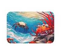 YYHHAOFA Little Crab Inside T Pattern per WC, toletta, casa vacanze, bagno principale, bagno per bambini e suite per gli ospiti