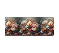 YYHHAOFA Little Fish In The Flower Basket Tappetino per mouse XL, per computer e ufficio, antiscivolo, versione ispessita, 30,5 x 80 cm