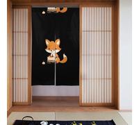 YYHHAOFA Little fox eating cake - Tenda con immagine di 2 pezzi, 86,4 x 142,2 cm, buona drappeggio, liscia e non si stropiccia, tende in tessuto, divisori per stanze