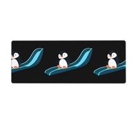 YYHHAOFA Little Penguin On The Slide - Tappetino per mouse extra large, per computer e ufficio, tastiera da gioco antiscivolo, versione ispessita, 30,5 x 80 cm