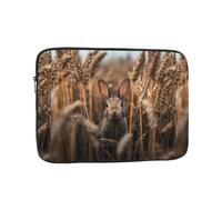 YYHHAOFA Little Rabbit in the Wheat Field - Custodia portatile per laptop da 10", antiurto, per uomini e donne, viaggi d'affari, uso quotidiano in ufficio