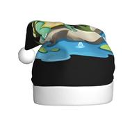 YYHHAOFA Little Turtle by the pond Pattern Christmas Hat for Adult Halloween party use