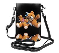 YYHHAOFA L'orso rotto gioca la piccola borsa di cuoio del telefono di vibrazione di vibrazione delle donne del modello, impermeabile e durevole