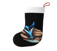 Yyhhaofa Manta Behind The Rocks - Calzini natalizi stampati su entrambi i lati, per feste di grande capacità, decorazioni per interni