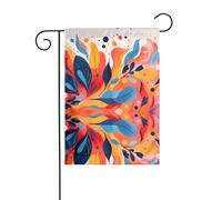 YYHHAOFA Moderna foglia graffiti stampato asta bandiera giardino decorazione cortile esterno fronte-retro 30,5 x 45,7 cm