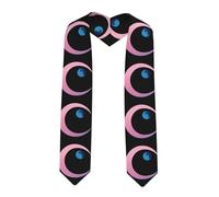 YYHHAOFA Nastro appiattito per laurea con immagine di luna crescente rosa blu - Stola di raso per cerimonie di laurea, regalo per figli, figlie, amici e sorelle, Angolo acuto, Taglia unica