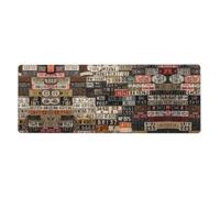 YYHHAOFA Old License Plate Mouse Pad 30,5 x 80 cm Esteso Desk Mat