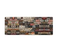 YYHHAOFA Old License Plate Mouse Pad 30,5 x 80 cm - Esteso Gaming & Desk Mat