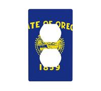 YYHHAOFA Oregon State Flag Pattern Double Socket Wall Panel Electric Socket Cover Plate Shatter Decoration Durable 11,4 x 7 cm