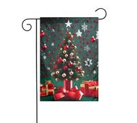 YYHHAOFA Palla rotonda albero di Natale modello quattro stagioni bandiera giardino cortile decorazione 30,5 x 45,7 cm