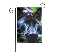 YYHHAOFA Panther With Blue Eyes Pattern Four Seasons Garden Flag Courtyard Decoration 30,5 x 45,7 cm