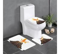 YYHHAOFA Phoenix on The Volcano Pattern Set di tre pezzi di tappetini da bagno tappetini da bagno tappetini da doccia antiscivolo ad asciugatura rapida