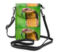 YYHHAOFA Piccola borsa a tracolla in pelle per cellulare, 19,3 x 12,4 cm, immagine di serpente cobra per passeggiate, campeggio, shopping, viaggi e uso all'aperto