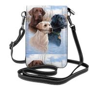 YYHHAOFA Piccola borsa a tracolla in pelle per cellulare, 19,3 x 12,4 cm, immagine Labrador Retrievers per passeggiate, campeggio, shopping, viaggi e uso all'aperto