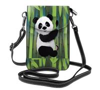 YYHHAOFA Piccola borsa a tracolla in pelle per telefono cellulare, 19,3 x 12,4 cm, immagine curiosa di baby panda per passeggiate, campeggio, shopping, viaggi e uso all'aperto