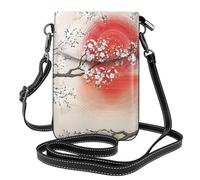 YYHHAOFA Piccola borsa a tracolla in pelle per telefono cellulare, 19,3 x 12,4 cm, immagine riflessa sole per passeggiate, campeggio, shopping, viaggi e uso all'aperto