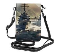 YYHHAOFA Piccola borsa da donna per cellulare, motivo: navi da guerra americane che attraversano le Hawaii: multifunzione, morbida, resistente, comoda per l'uso quotidiano e in viaggio, Nero , Taglia