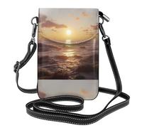 YYHHAOFA Piccola borsa per cellulare 19,3 x 12,4 cm, luce sul livello del mare, in pelle, a tracolla, custodia per telefono da donna, perfetta per passeggiate, campeggio