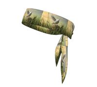 YYHHAOFA Pigeons on The Grassland - Foulard sportivo casual, elastico, assorbe il sudore, regolabile, antiscivolo