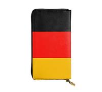 YYHHAOFA Pochette lunga in pelle con motivo bandiera della Germania: confortevole, leggero, alla moda, durevole, 18 x 10,5 cm, Nero , Taglia unica