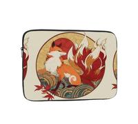 YYHHAOFA Red Sun - Custodia portatile per laptop con immagine di volpe a nove code - Custodia antiurto portatile per laptop da 12 pollici, per uomini e donne, viaggi d'affari, uso quotidiano in