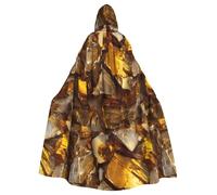 YYHHAOFA Schegge di Vetro Dorato Modello Halloween Adulto Mantello Con Cappuccio Uomini E Donne Abbigliamento Mantello Gioco di Ruolo
