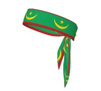 YYHHAOFA Sciarpa con bandiera della Mauritania Picture Sport, assorbe il sudore e traspirante, fascia per capelli con movimento, fazzoletto su entrambi i lati