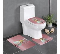 YYHHAOFA Set di tappeti da bagno antiscivolo con immagine mister, 3 pezzi, tappetini ovali e rettangolari per WC, toeletta e servizi igienici