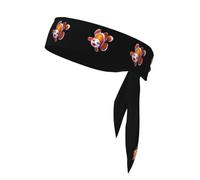 YYHHAOFA Simpatico foulard sportivo con immagine di pesce pagliaccio, assorbe il sudore e traspirante, fascia per capelli con movimento, fazzoletto su entrambi i lati