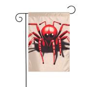 YYHHAOFA Simpatico piccolo ragno rosso stampato asta da giardino decorazione cortile esterno su entrambi i lati 30,5 x 45,7 cm