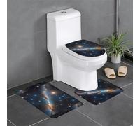 YYHHAOFA Stelle lontane stampate antiscivolo tappetino tre pezzi set bagno tappeto antiscivolo durevole